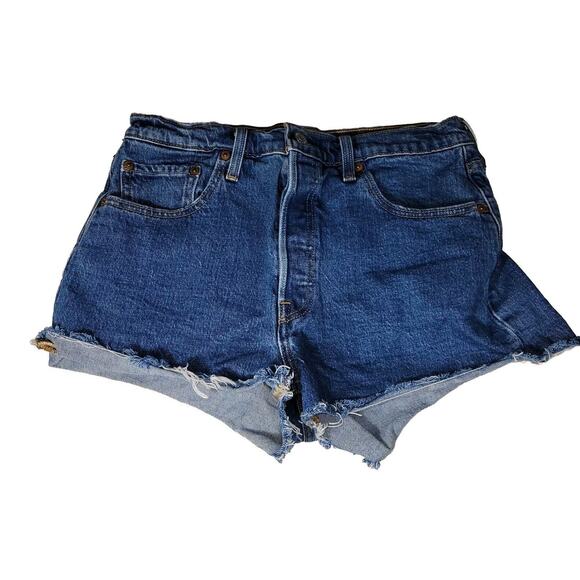 Levi's Pants - Levi Shorts Jean Womens Size 29 Blue Y2k Preppy Booty Cut Beach 501 Y2k Grunge